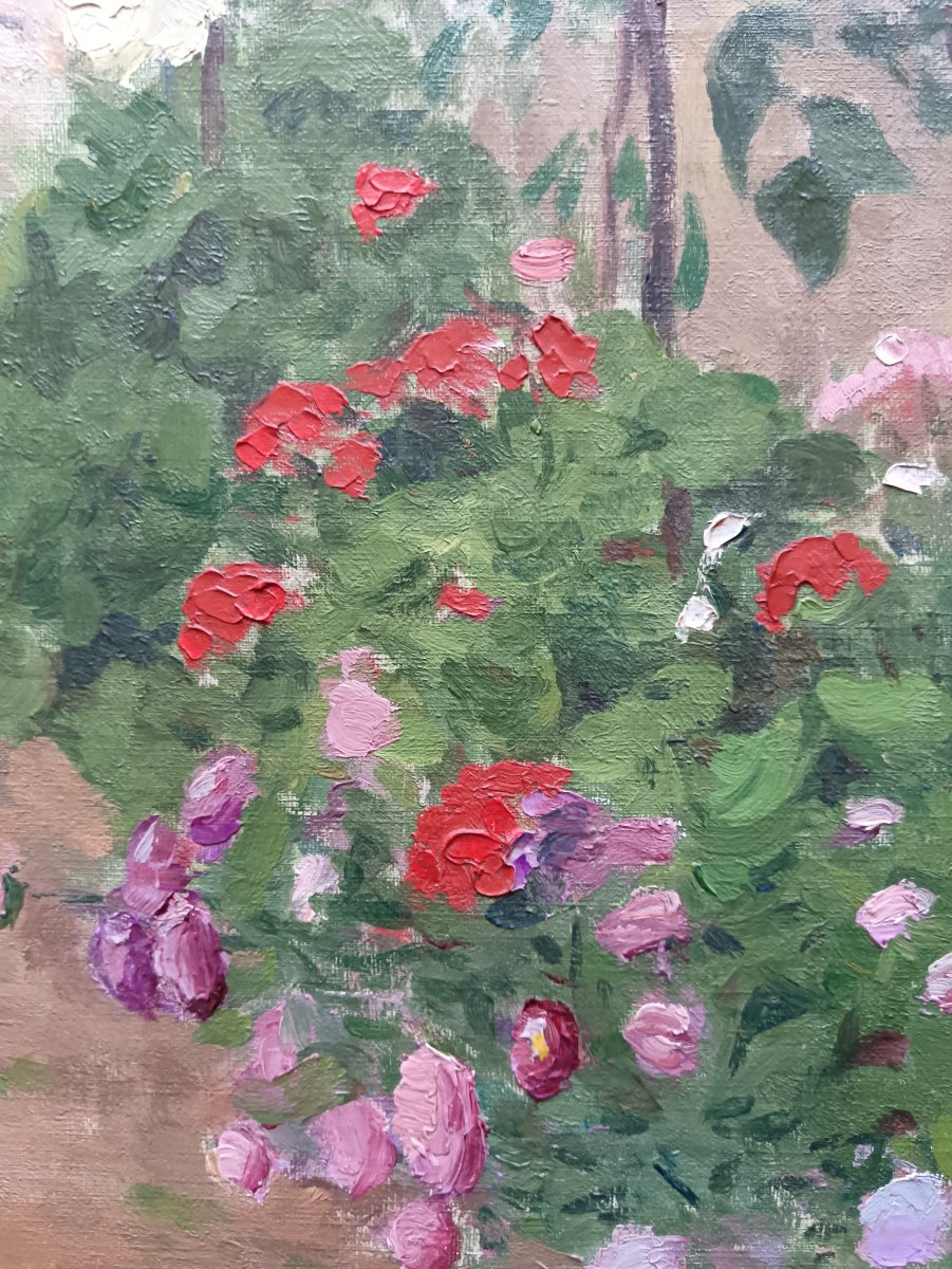 "les Marches Fleuries Du Petit Courtoiseau" Neo-impressionist School-photo-6