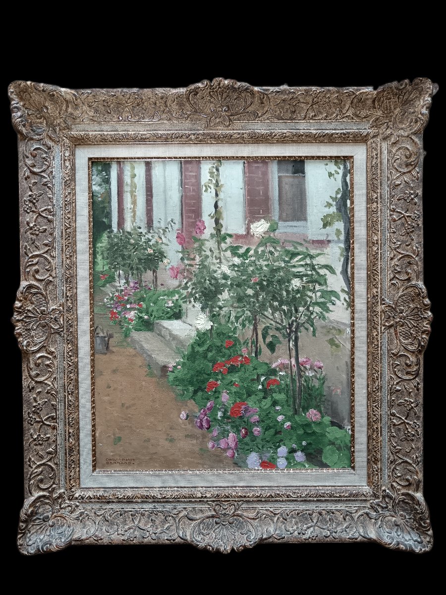 "les Marches Fleuries Du Petit Courtoiseau" Neo-impressionist School