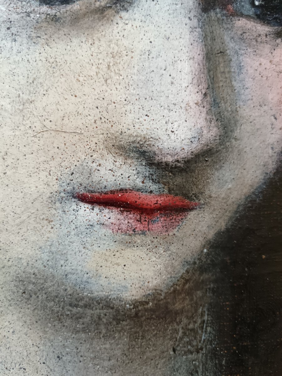 Ecole italienne du XVIIe siècle "portrait de femme en Sainte Catherine d'Alexandrie"-photo-4