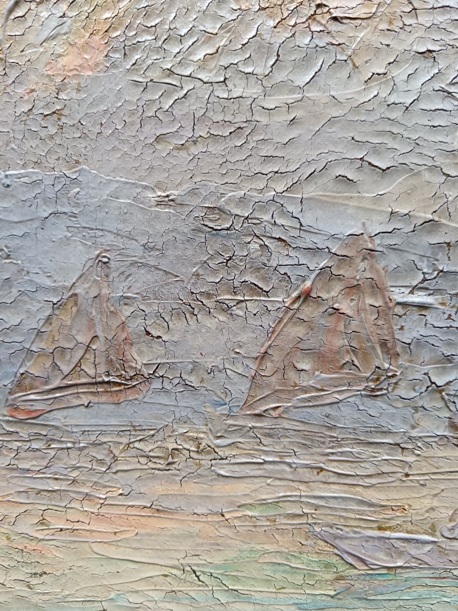 Peintre de la Marine "un débarcadère quelque part en Orient"-photo-4