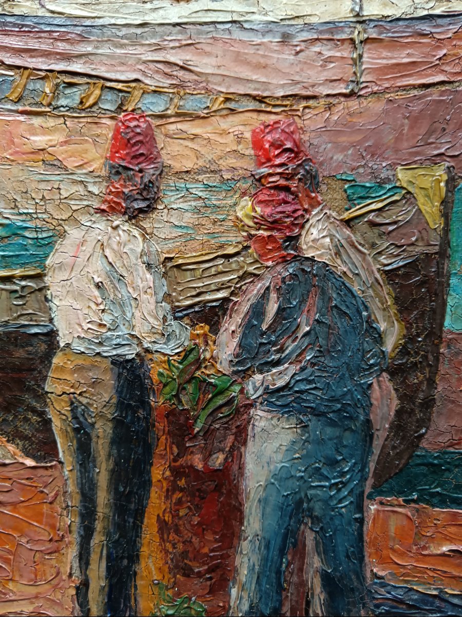 Peintre de la Marine "un débarcadère quelque part en Orient"-photo-6