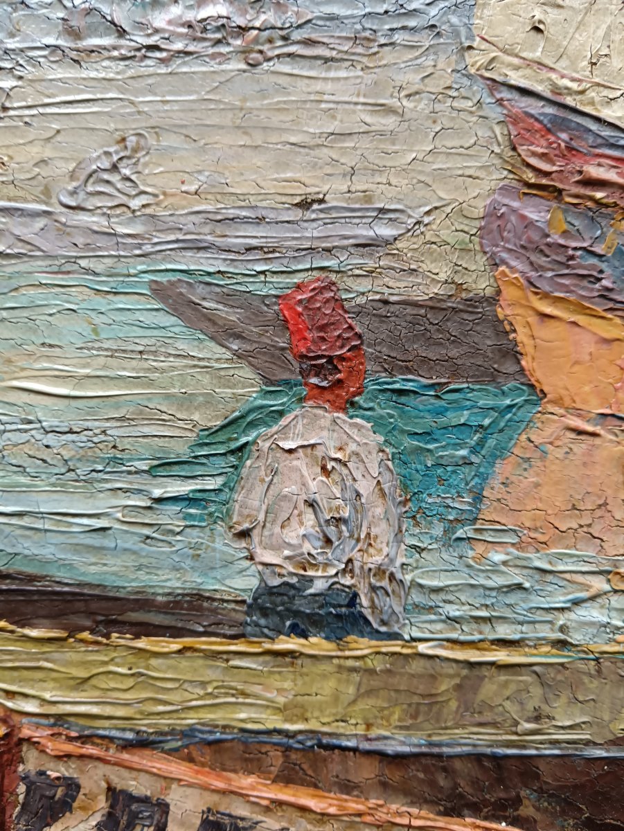 Peintre de la Marine "un débarcadère quelque part en Orient"-photo-8