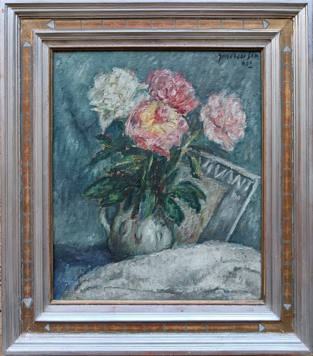 Gheorghe Ionescu-sin, “peonies In Full Bloom, Portraits, And Landscapes”