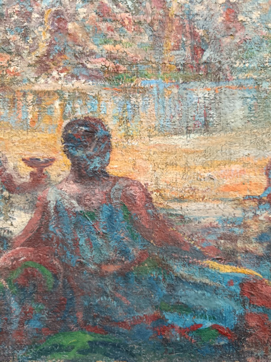Georges Maury "Bacchanale au bord de l'eau"-photo-5