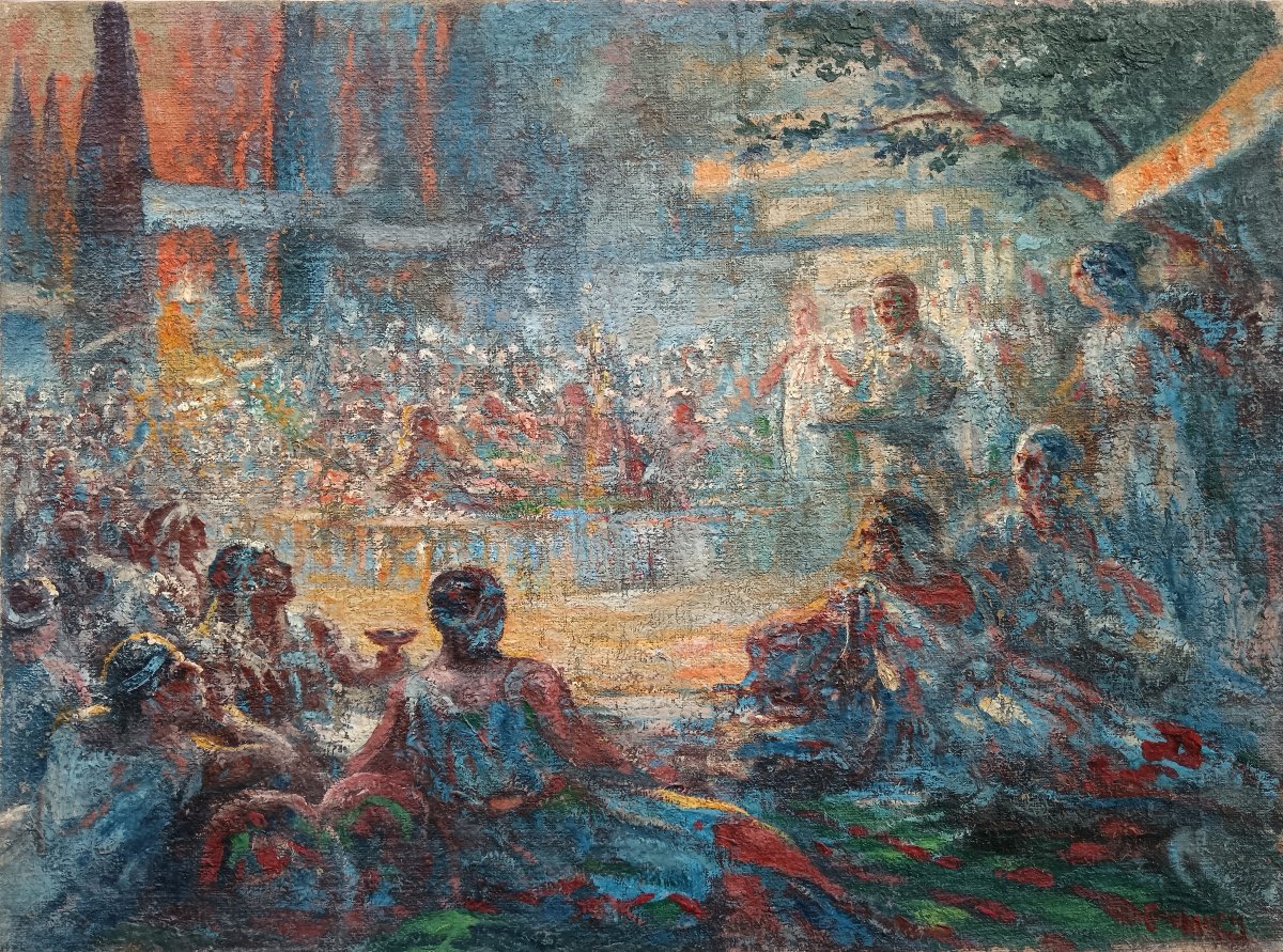 Georges Maury "Bacchanale au bord de l'eau"