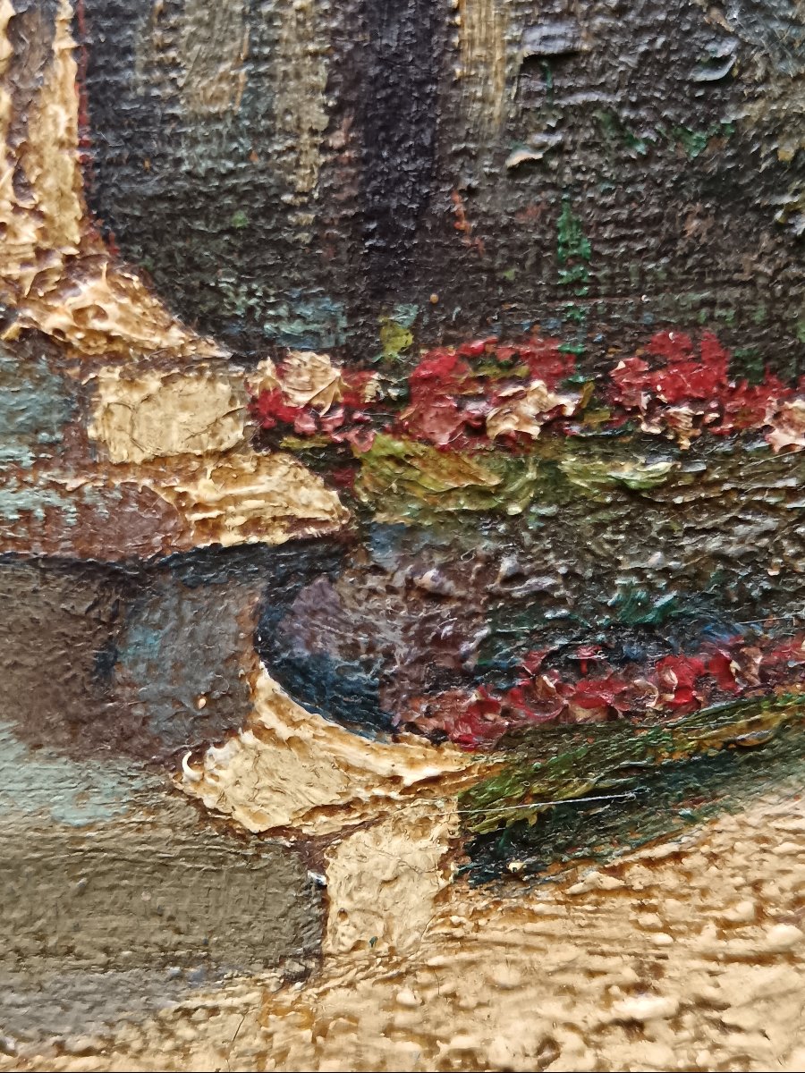 Peintre de Bourges. Paul Marguerita "un petit coin du Jardin de l'Archevêché"-photo-6