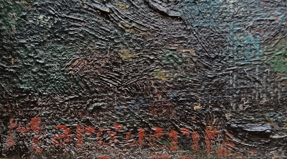 Peintre de Bourges. Paul Marguerita "un petit coin du Jardin de l'Archevêché"-photo-7