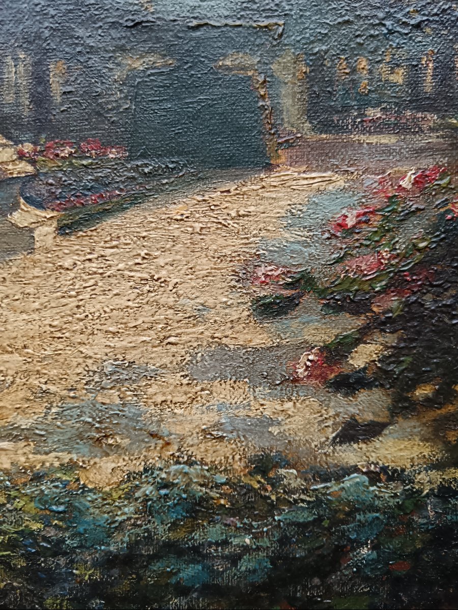 Peintre de Bourges. Paul Marguerita "un petit coin du Jardin de l'Archevêché"-photo-8