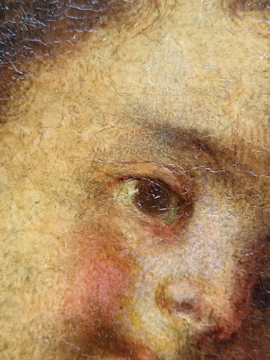 Ecole italienne du XVIII ème siècle "Vierge à l'Enfant"-photo-2