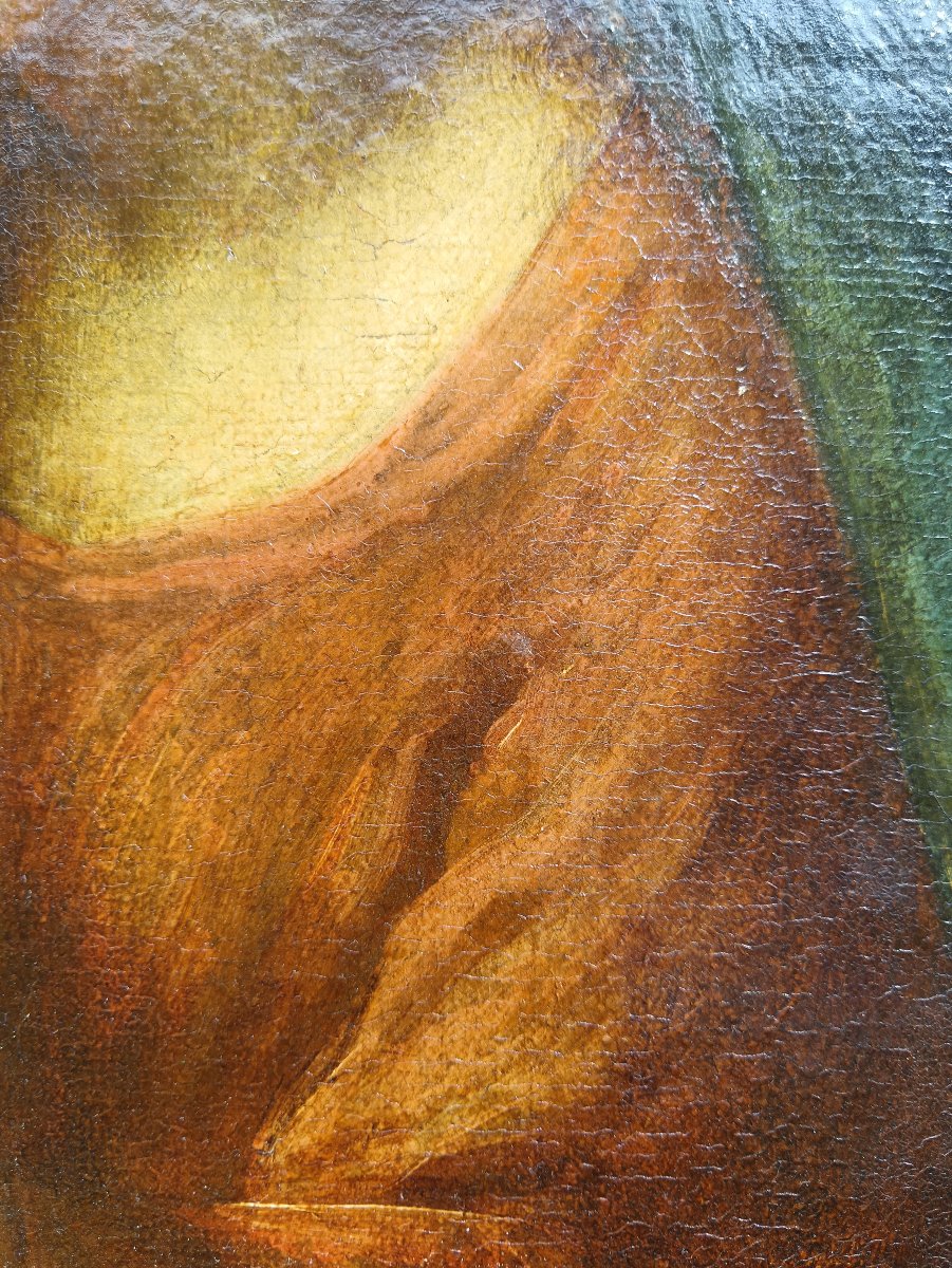 Ecole italienne du XVIII ème siècle "Vierge à l'Enfant"-photo-6