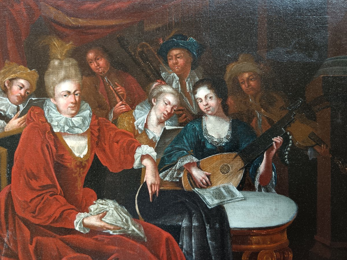Attribué à Peter Jacob Horemans "le Concert galant"-photo-4