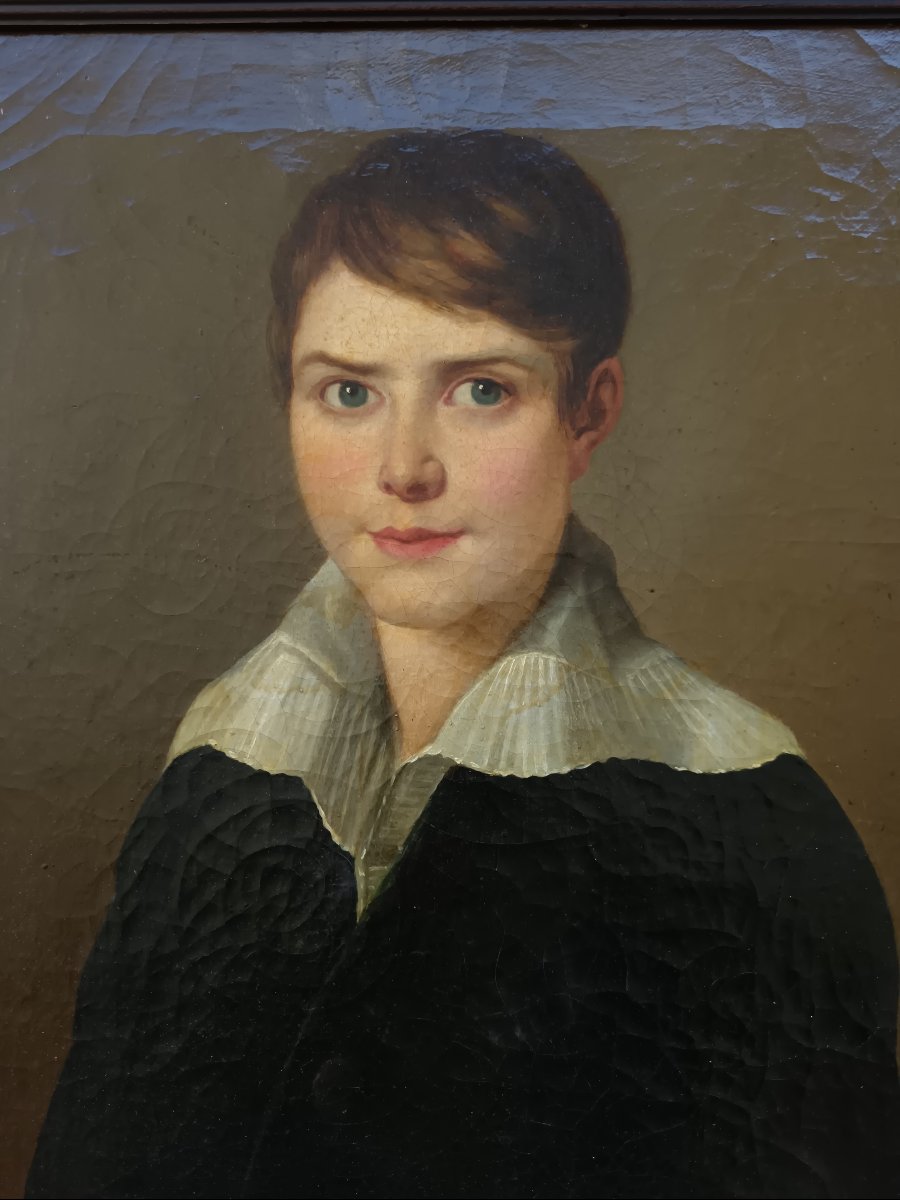 Portrait Painter And Student Of David, "portrait Of The Handsome Emile"-photo-4