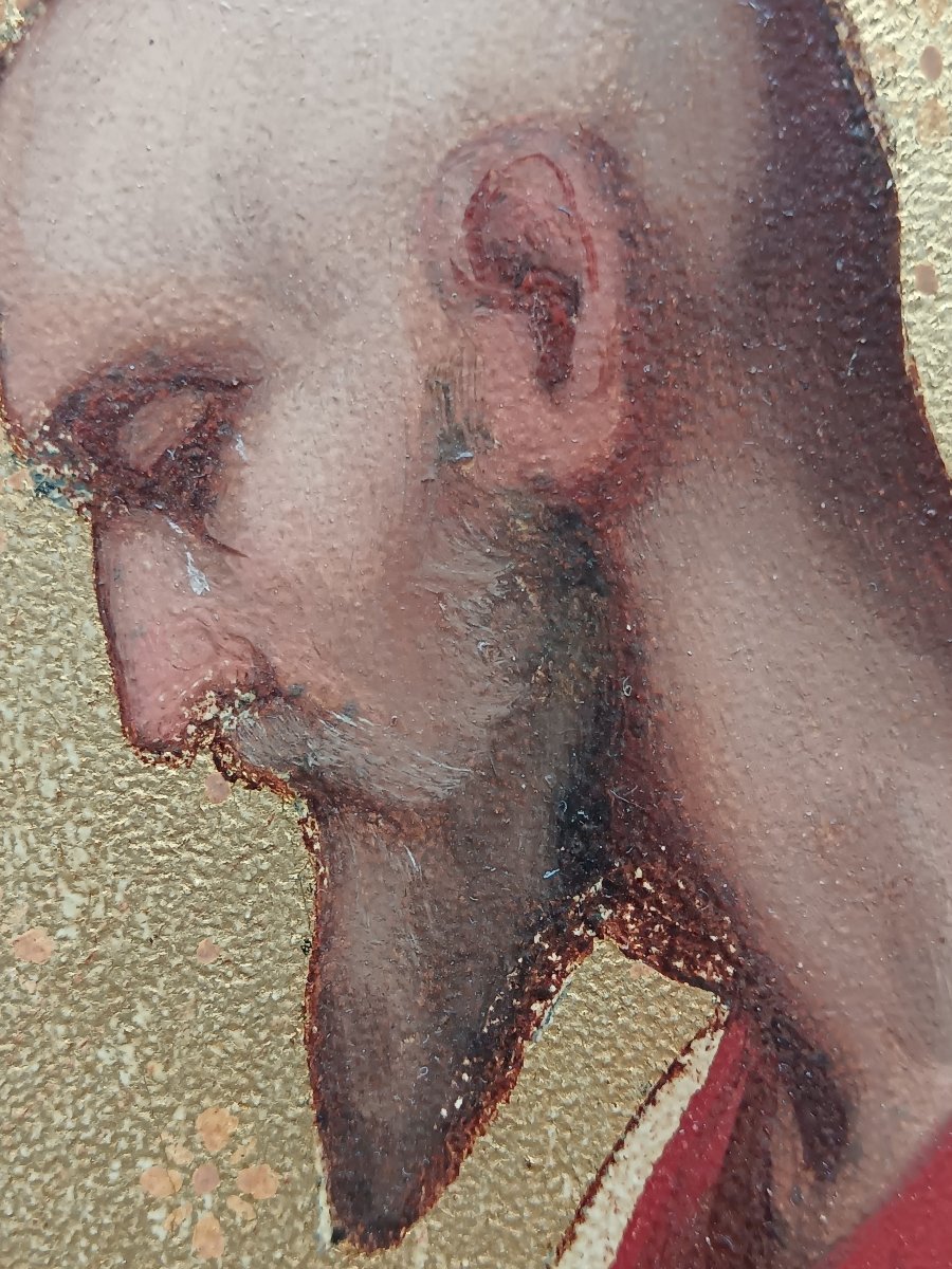 Peinture sacrée du XIXème siècle "la Mise au Tombeau"-photo-3