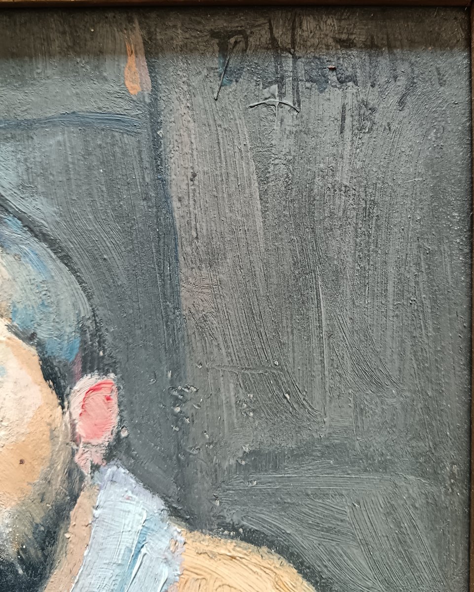 Ecole expressionniste suisse. Dora Hauth "portrait de Jacob Lorenz"-photo-2