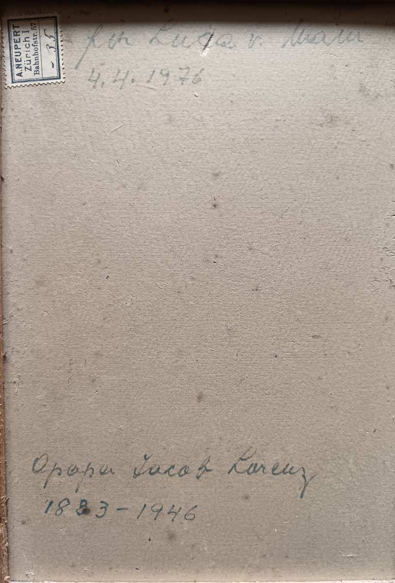Ecole expressionniste suisse. Dora Hauth "portrait de Jacob Lorenz"-photo-1