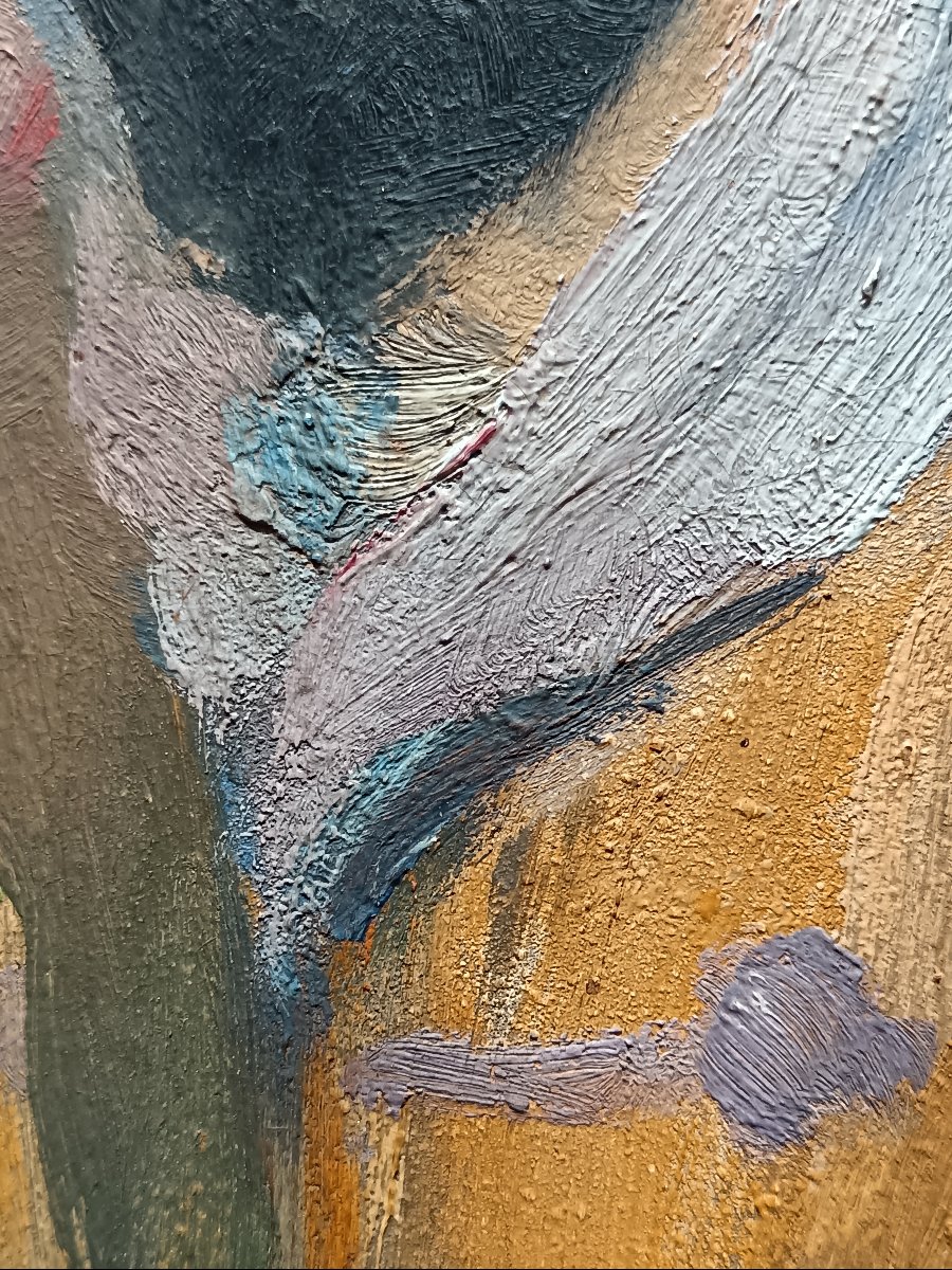 Ecole expressionniste suisse. Dora Hauth "portrait de Jacob Lorenz"-photo-8