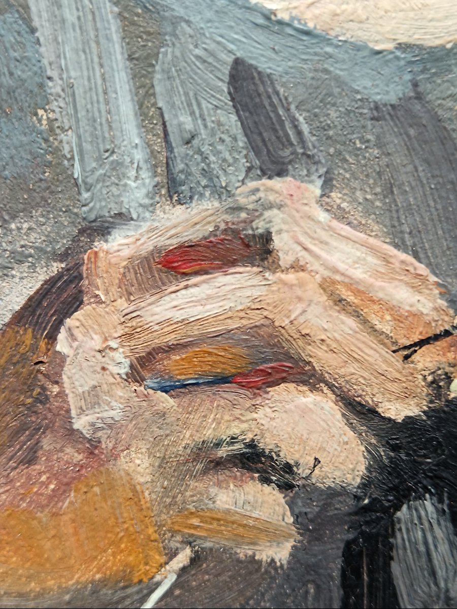 Ecole expressionniste suisse. Dora Hauth "portrait d'Anna Lorenz-Lüscher"-photo-3