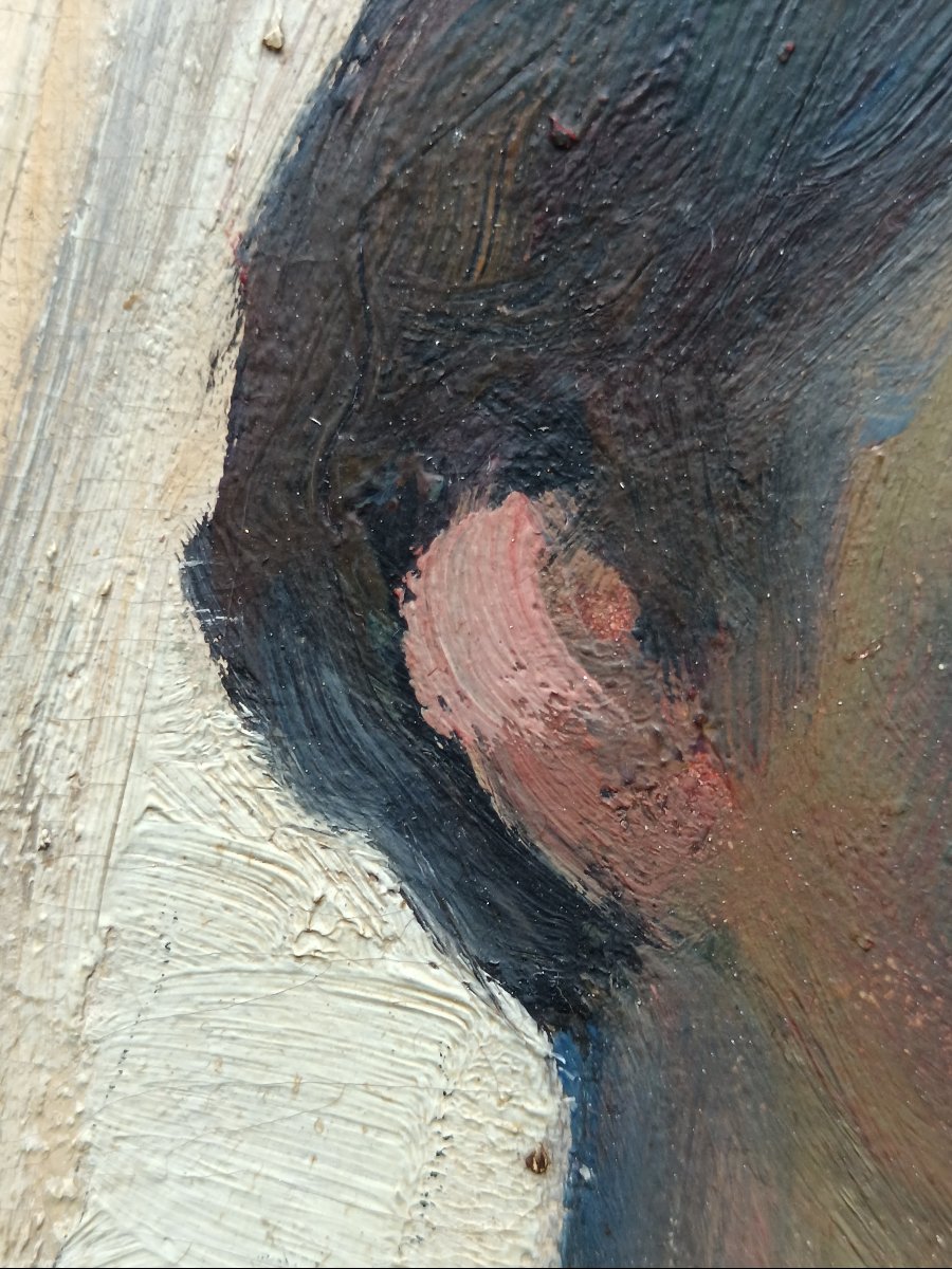 Ecole expressionniste suisse. Dora Hauth "portrait d'Anna Lorenz-Lüscher"-photo-4
