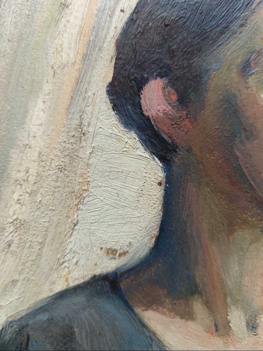 Ecole expressionniste suisse. Dora Hauth "portrait d'Anna Lorenz-Lüscher"-photo-5