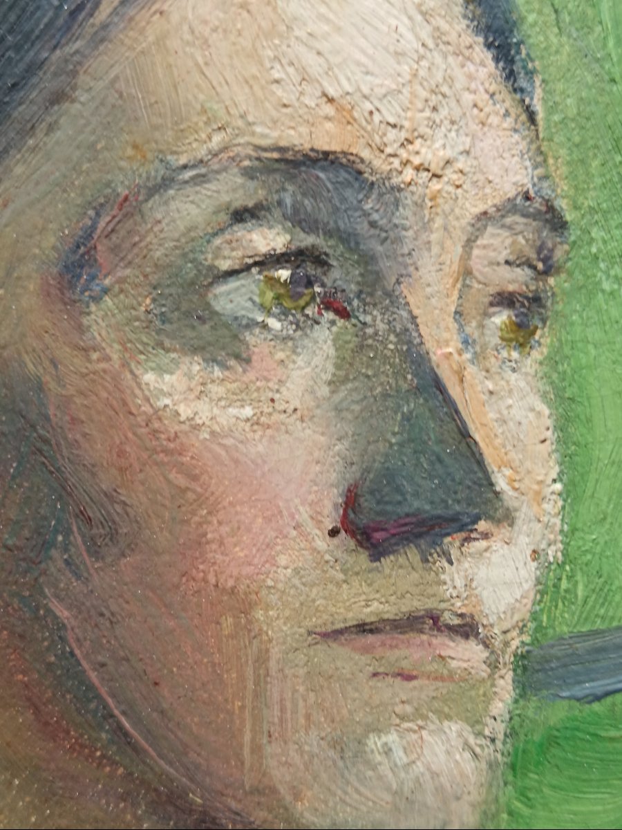 Ecole expressionniste suisse. Dora Hauth "portrait d'Anna Lorenz-Lüscher"-photo-7
