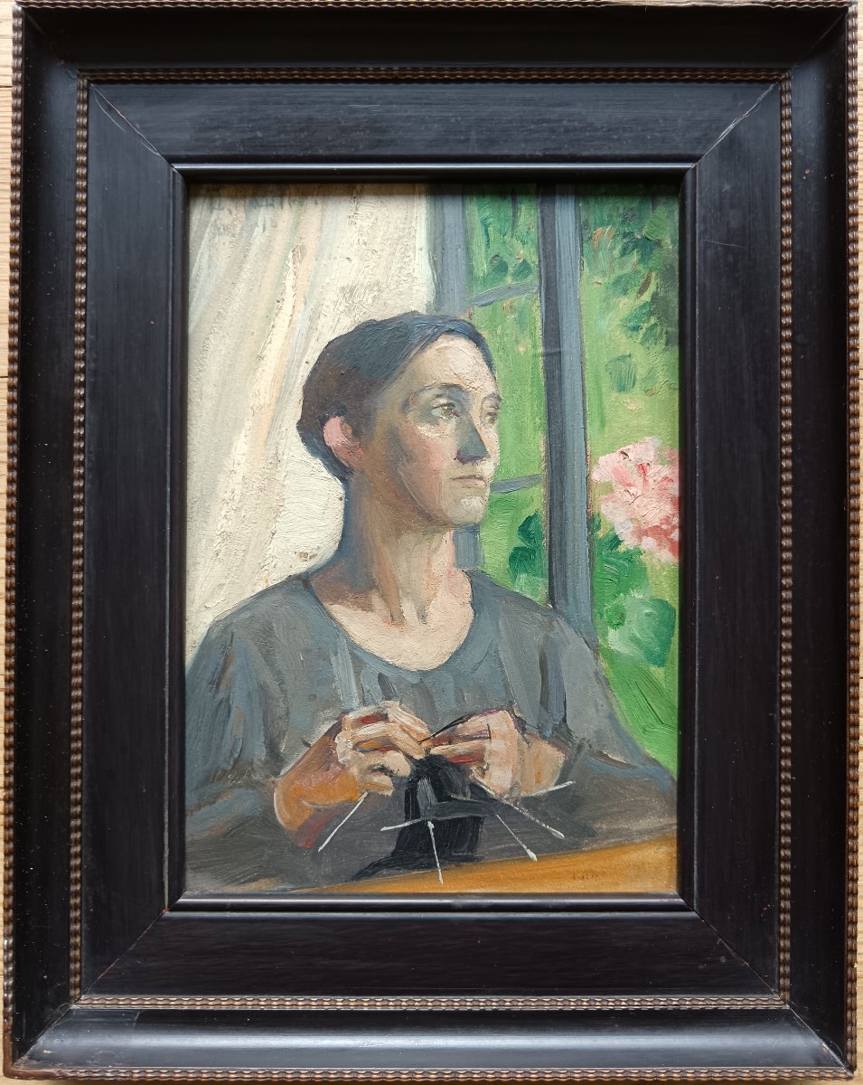 Ecole expressionniste suisse. Dora Hauth "portrait d'Anna Lorenz-Lüscher"