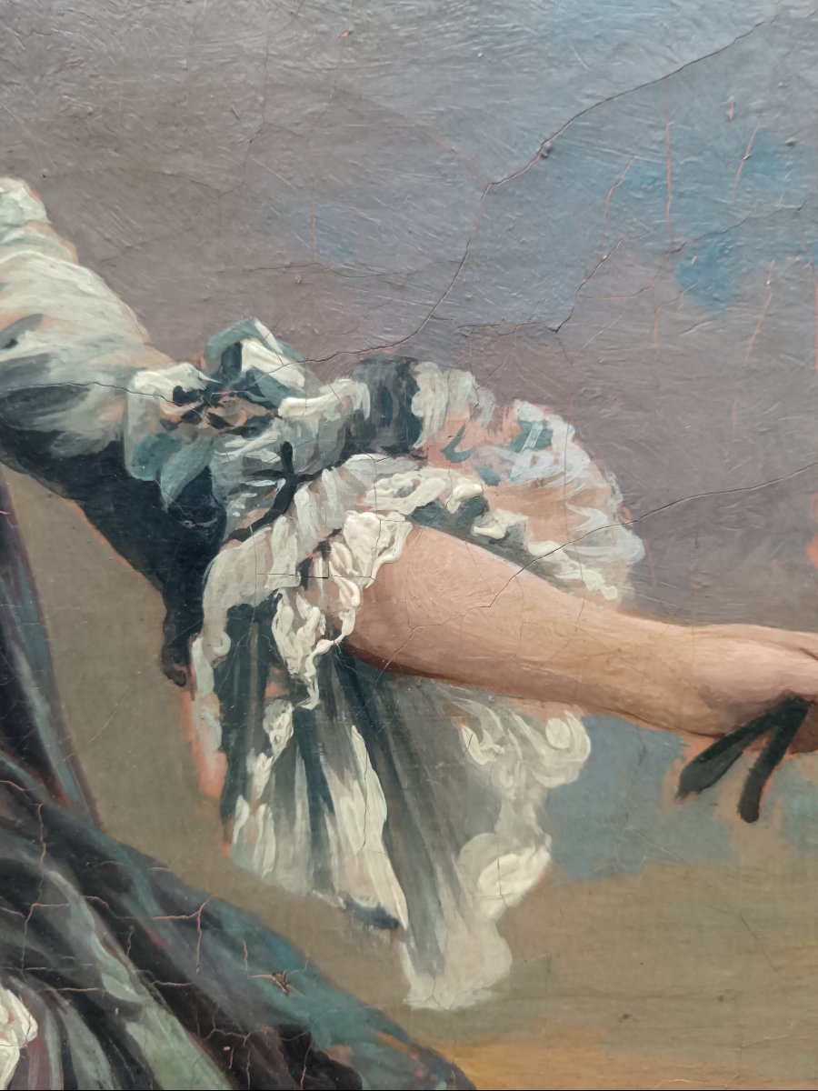 Dans le goût de François Boucher "la Bouquetière galante"-photo-6