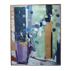 Lyrical Abstraction. Oil On Canvas "harmony" 61 X 50 Cm