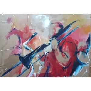 Abstraction figurative "le trompettiste"