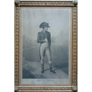 Lithographie "Bonaparte à la Malmaison"