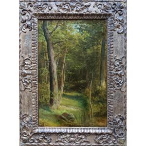 Adolphe Frédéric Lejeune "a Luminous Breakthrough In The Heart Of The Forest"
