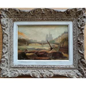 Neo-impressionist School. Jules Auguste Etienne "the Sully Bridge"