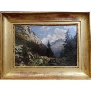 Alexandre Calame attribué à "L'Oberland bernois"