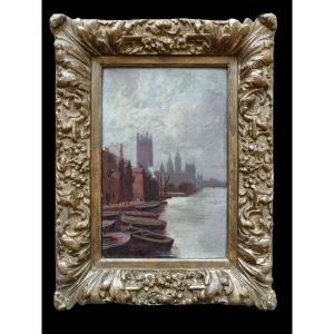 George Hyde Pownall "westminster From Lambeth Bridge"