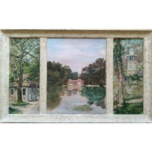 Ecole néo impressionniste "Souvenirs du Hameau de la Reine"