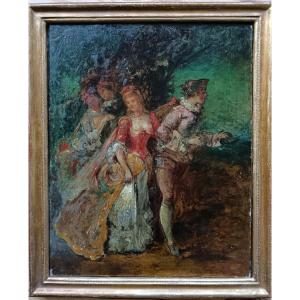 Henri Paul Rolland à la manière de Monticelli "exquise galanterie".