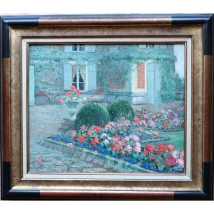 Jacqueline Bloch "un coin de jardin fleuri"
