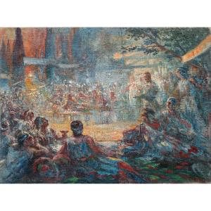 Georges Maury "Bacchanale au bord de l'eau"