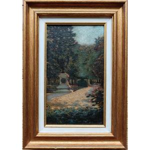 Peintre de Bourges. Paul Marguerita "un petit coin du Jardin de l'Archevêché"