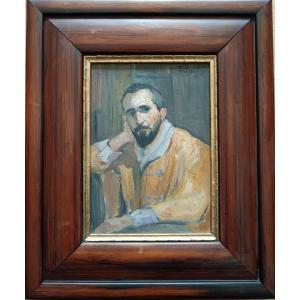 Swiss Expressionist School. Dora Hauth, "portrait Of Jacob Lorenz"