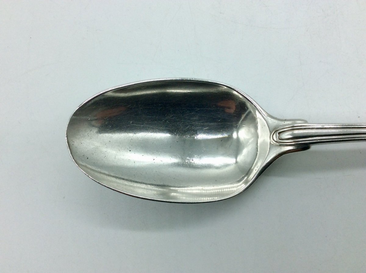 18th Century Silver Stew Spoon, Toulouse, Moysset.-photo-2