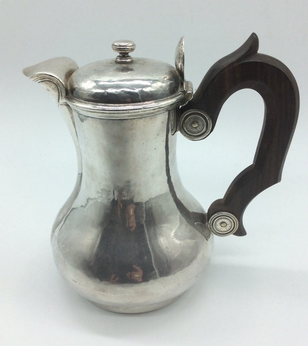 18th Century Marabout Jug In Silver.-photo-2