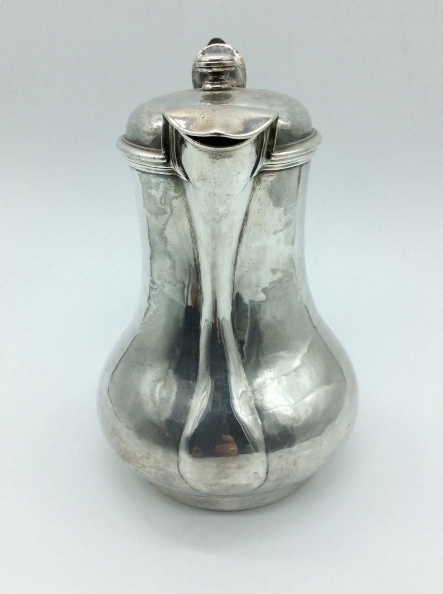 18th Century Marabout Jug In Silver.-photo-3