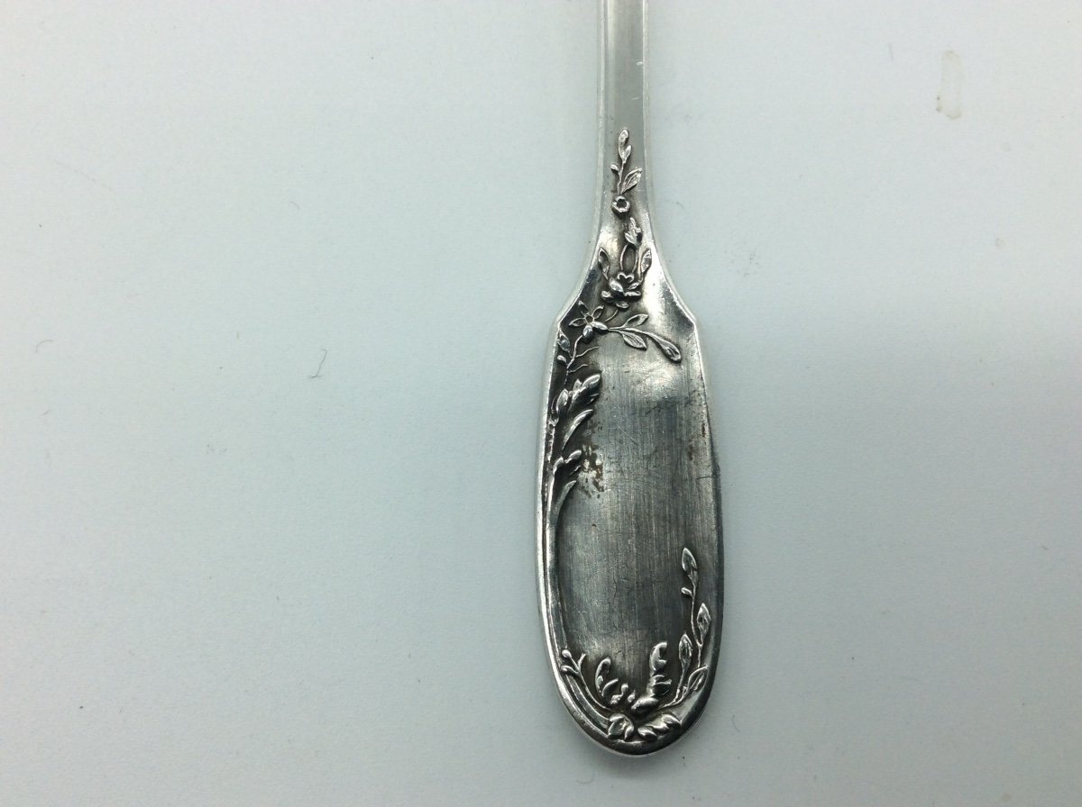 12 Silver Oyster Forks Minerva Hallmarks-photo-2