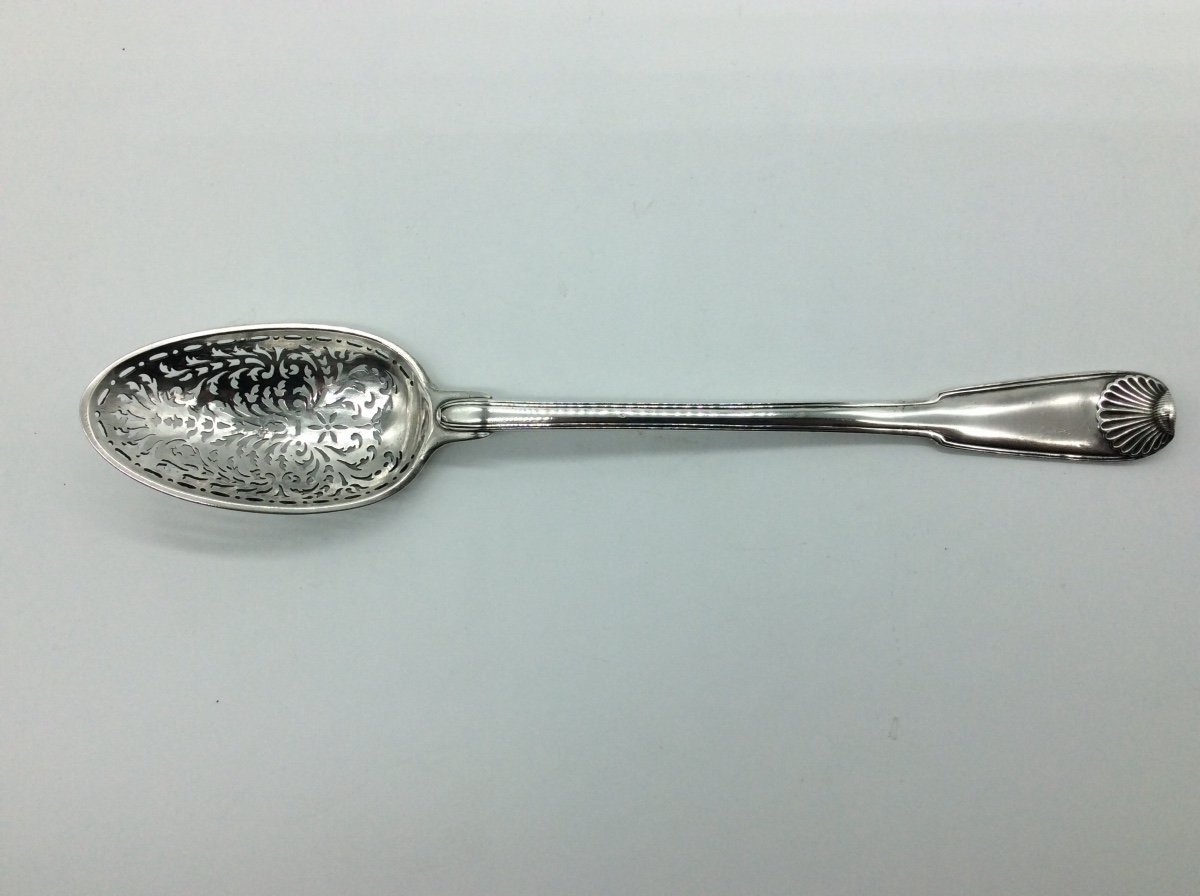 Silver Olive Spoon, Paris 1746.-photo-4