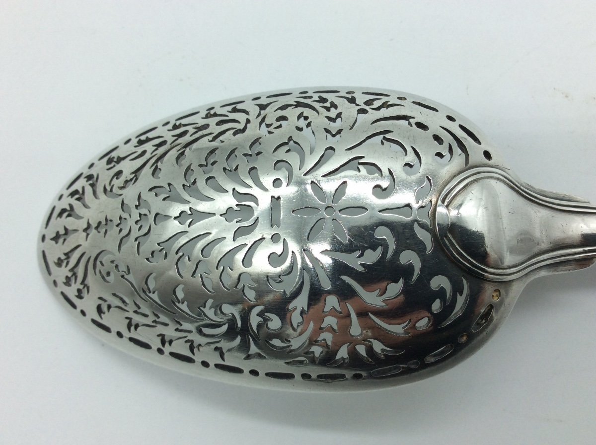 Silver Olive Spoon, Paris 1746.-photo-2