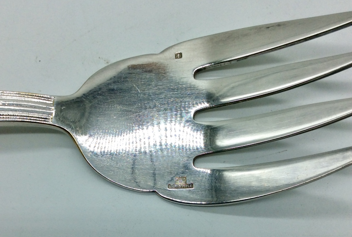 Myra Fish Set, Christofle In Silver Metal, 26 Pieces-photo-4