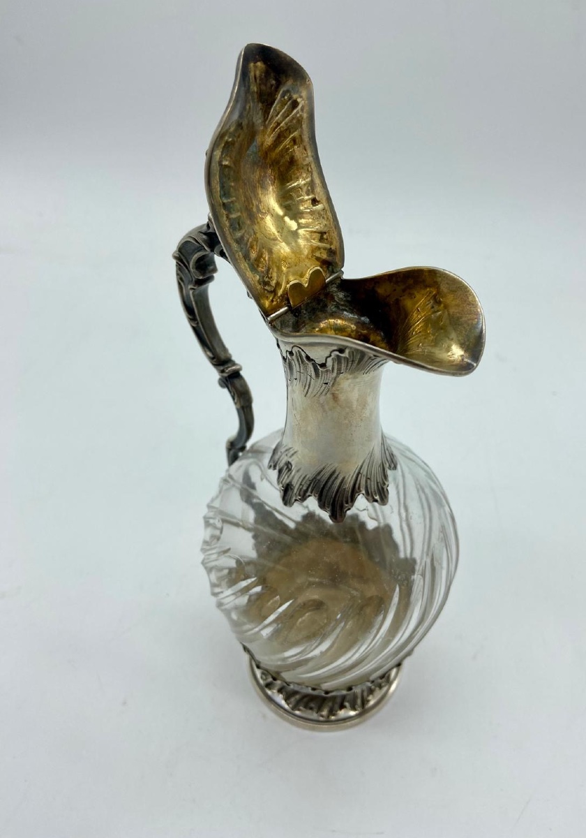 Aiguière en Argent et Cristal 1900-photo-4