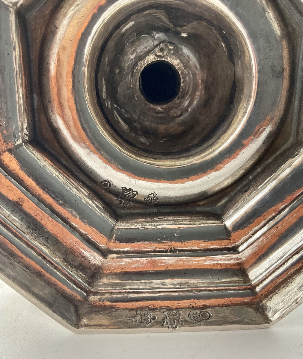 Silver Candlestick, 18th Century, Lille.-photo-4