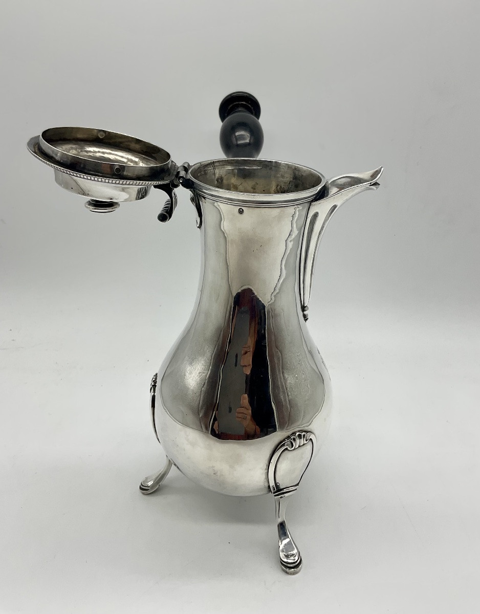 Verseuse Tripode en Argent XVIII éme,Paris 1787.-photo-2