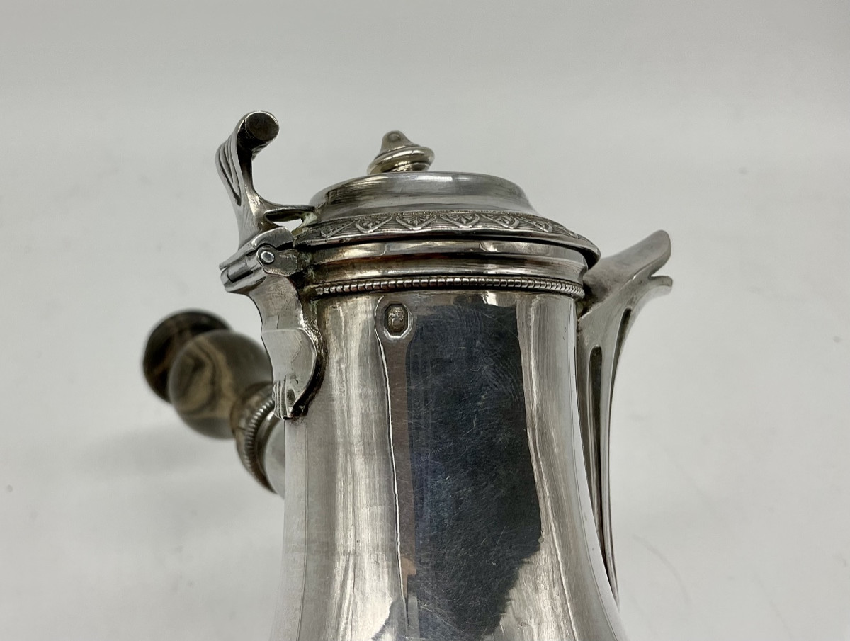 Verseuse Égoïste Tripode en Argent 2 ème Coq 1809 -1819.-photo-2